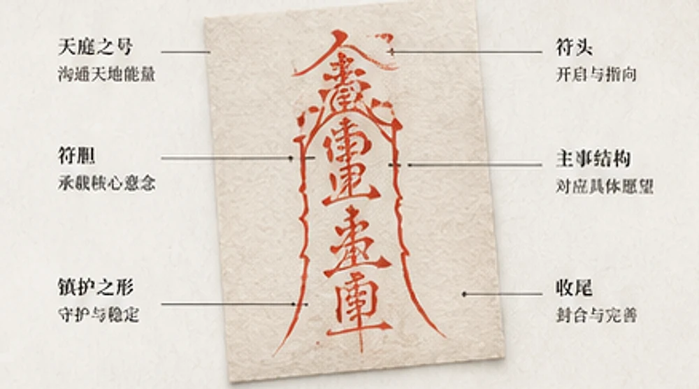 符箓结构与象征意义拆解图
